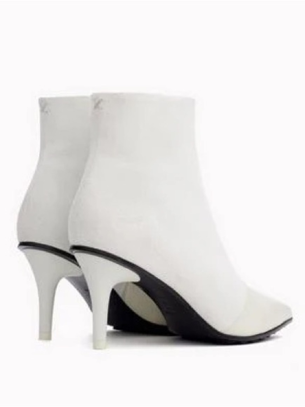 EUC Rag & Bone Beha Leather Suede Heeled Bootie in White Ivory Moto size US7 - Picture 2 of 15